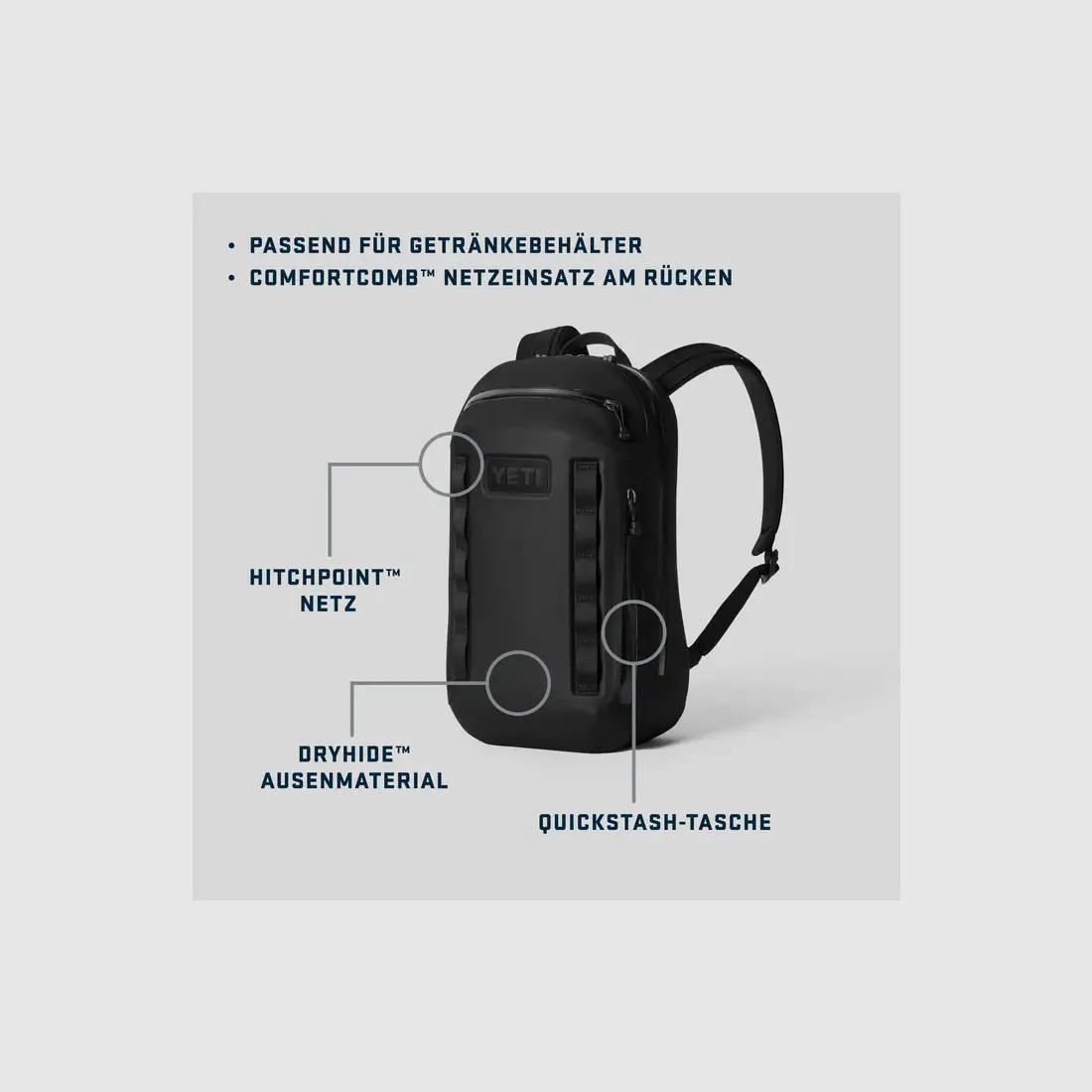 Sac à dos YETI® Cayo™ 15L - Noir, image 7 sur 7