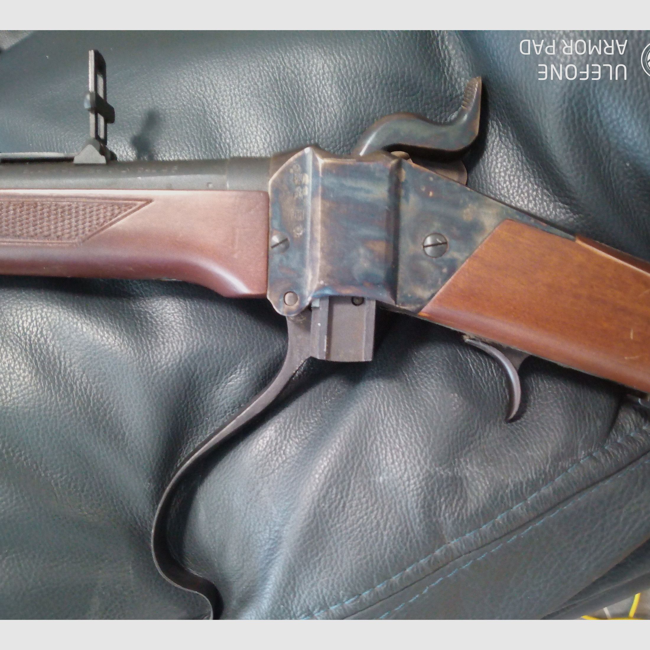 David Pedersoli Perkussions Messinghülsen Papierpatrone Hinterlader Gewehr Sharps cal 45 / 70 Nachfolger vom Vorderlader Schwarzpulver