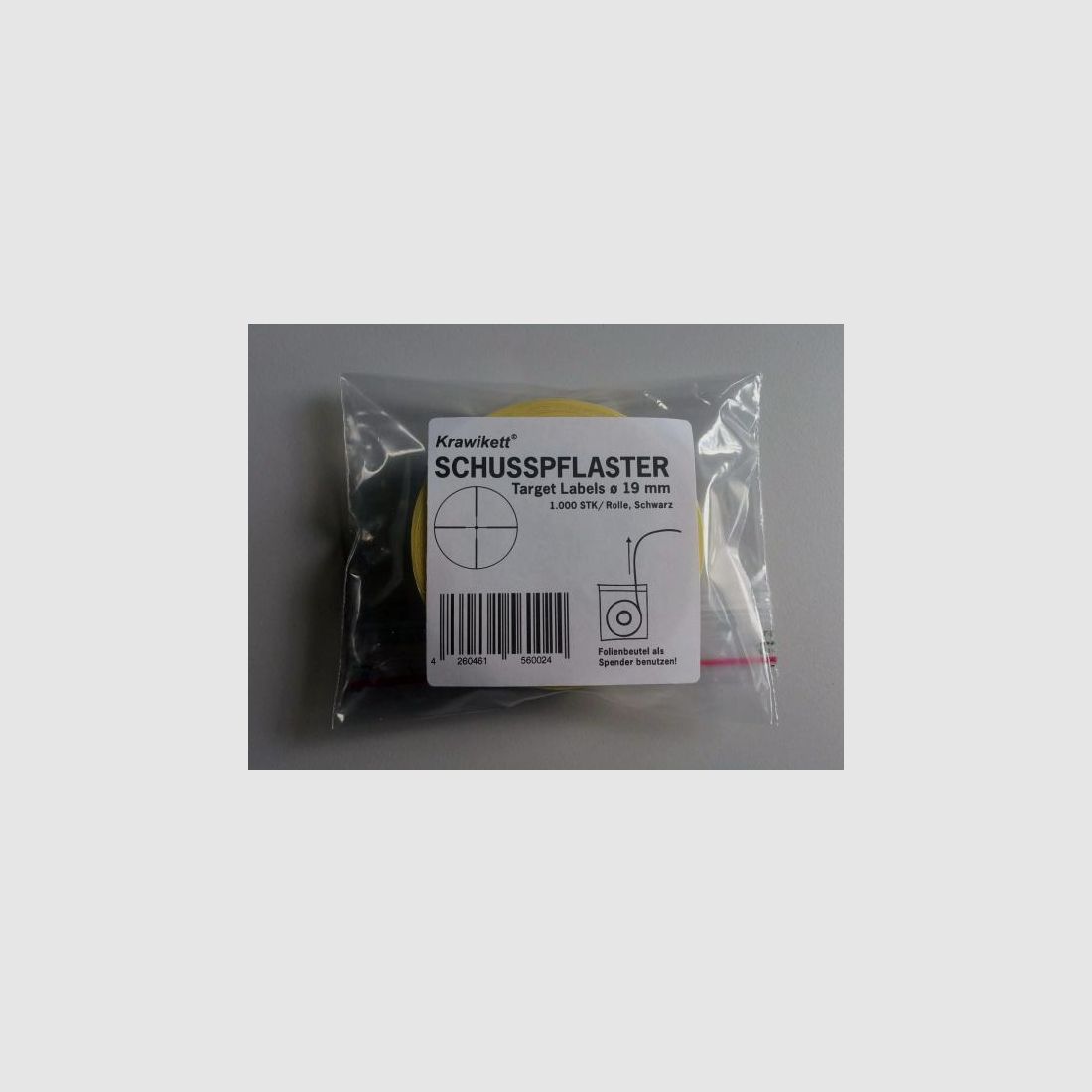 KRAWIKETT Schusspflaster 19 mm schwarz 1000 Stk