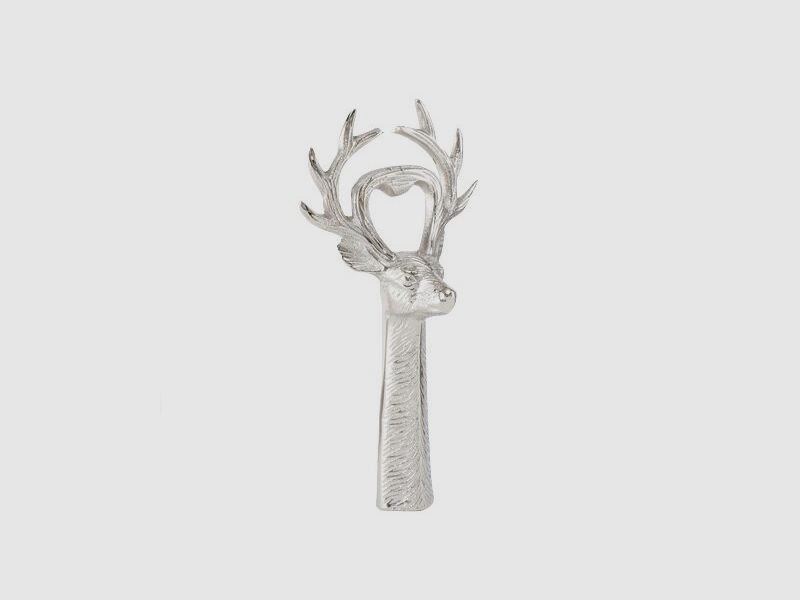 Lovergreen Kunst des Tisches Motiv Flaschenöffner Aluminium Hirsch