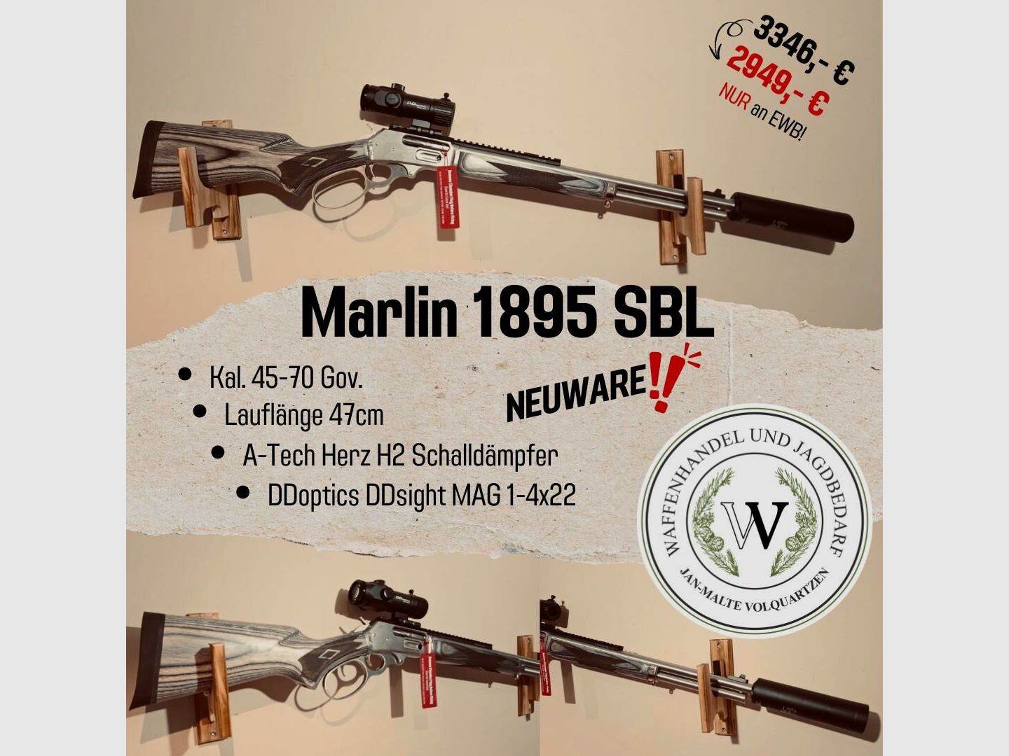 Marlin 1895 SBL 45/70Gov.