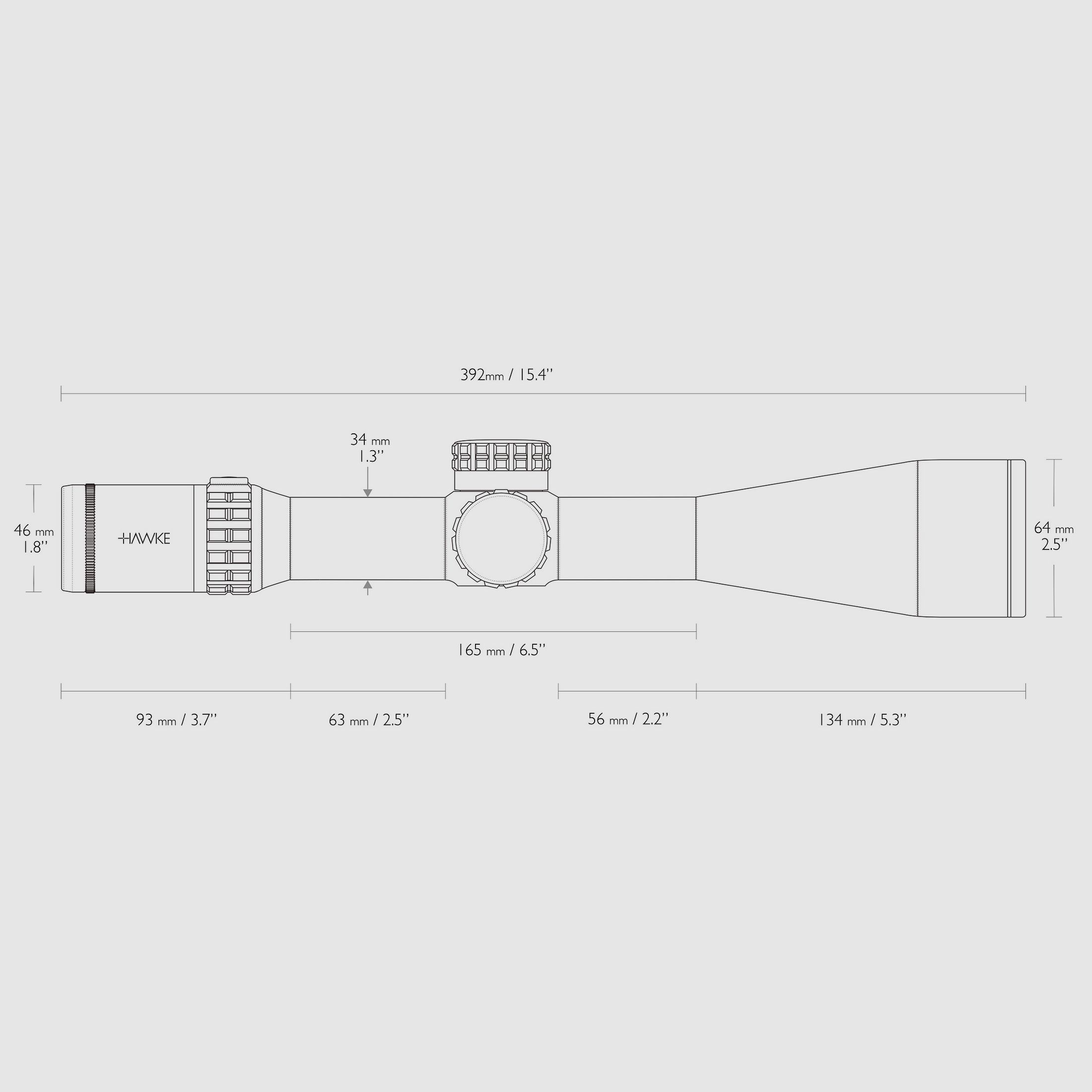 HAWKE 18640 Zielfernrohr FRONTIER 34 FFP 5-30x56 MIL PRO EXT ABSEHEN