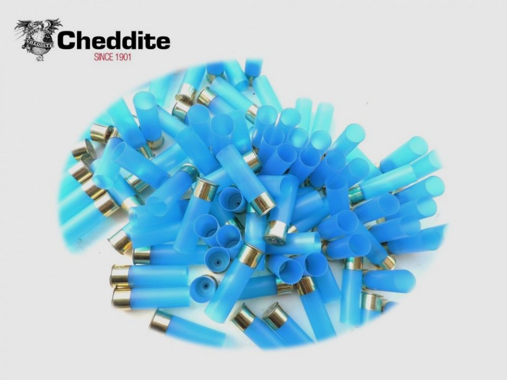 CHEDDITE Hülsen Kal.12 H.70 - T.3 Transparentblau Zündhütchen CX2000 Packung 100