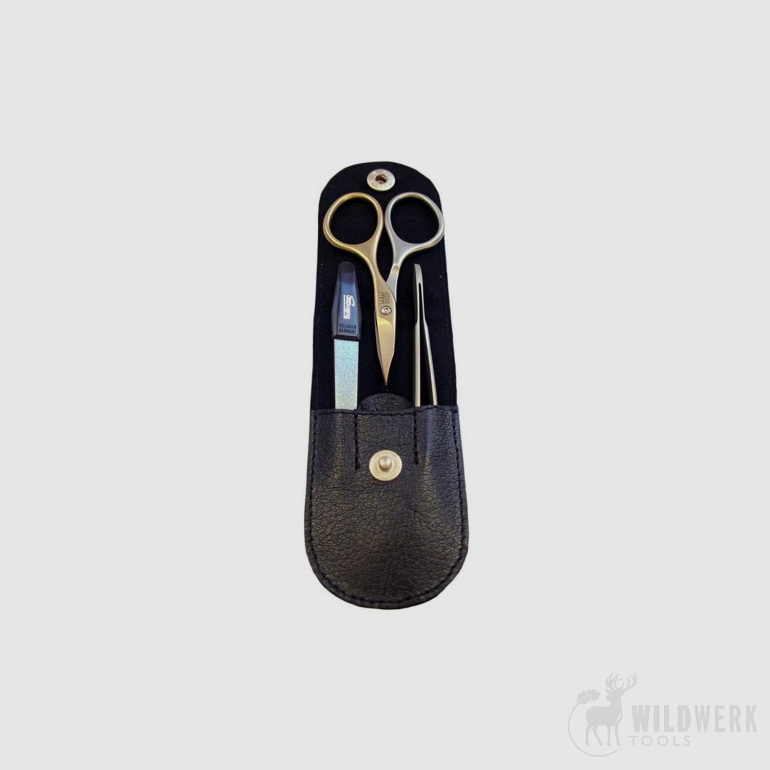 Steel Crown Manicure Set 3-pcs. Manicure Scissors, File, Tweezers