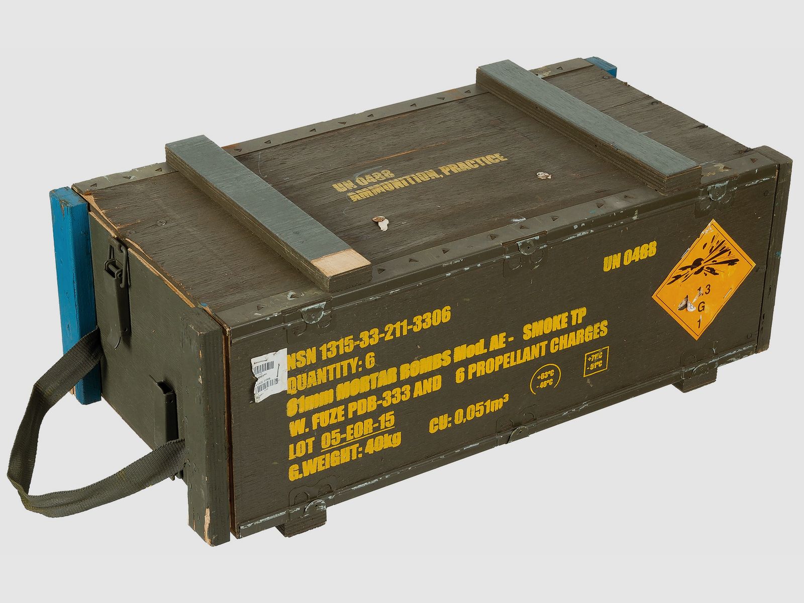 Italian wooden ammunition box