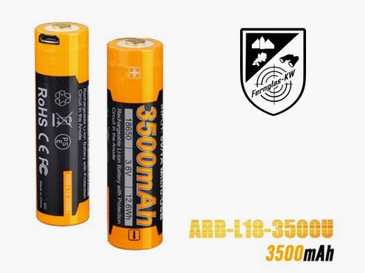 Fenix ARB-L18-3500U mAh 18650 LiIon batteria protetta