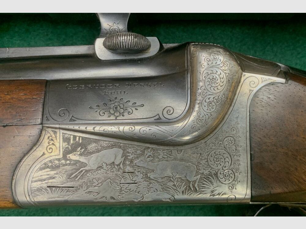 Merkel double-barreled rifle Mod. Kontrabock - 5.6x52 and R-16/70