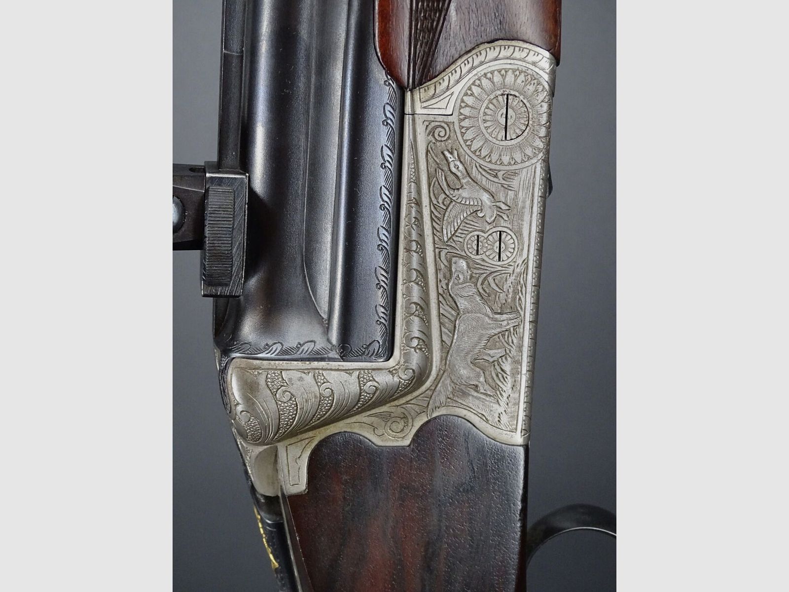Ludwid Borovnik BBD Caliber 6.5x57R 12/70 .22Win Mag Double Rifle Drill, image 10 of 10