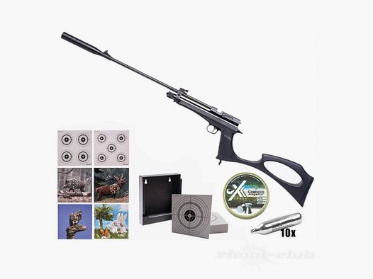 DIANA Chaser Rifle CO2 Pistole Kaliber 4,5 mm Diabolos im Zielscheiben-Set