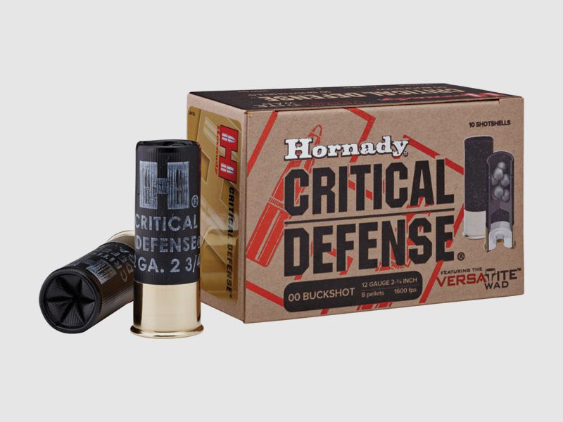 Hornady – Schrotpatrone / 12/70 / 00 / Buckshot / Critical Defense