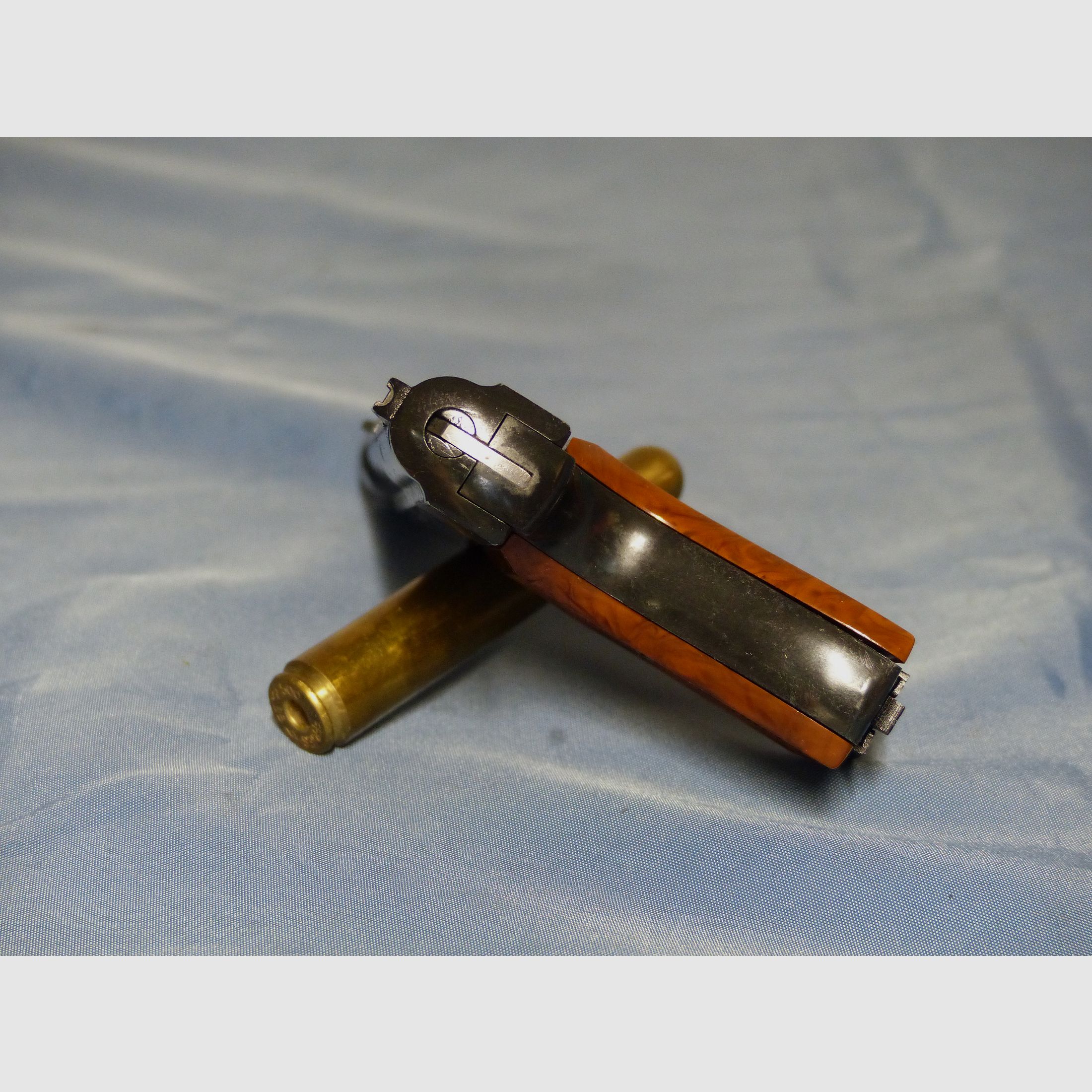 Schreckschuss Gas Pistole Rhöner SM Mod. 15 Cal. 8 mm Knall PTB 83 aus 1975 OVP vintage