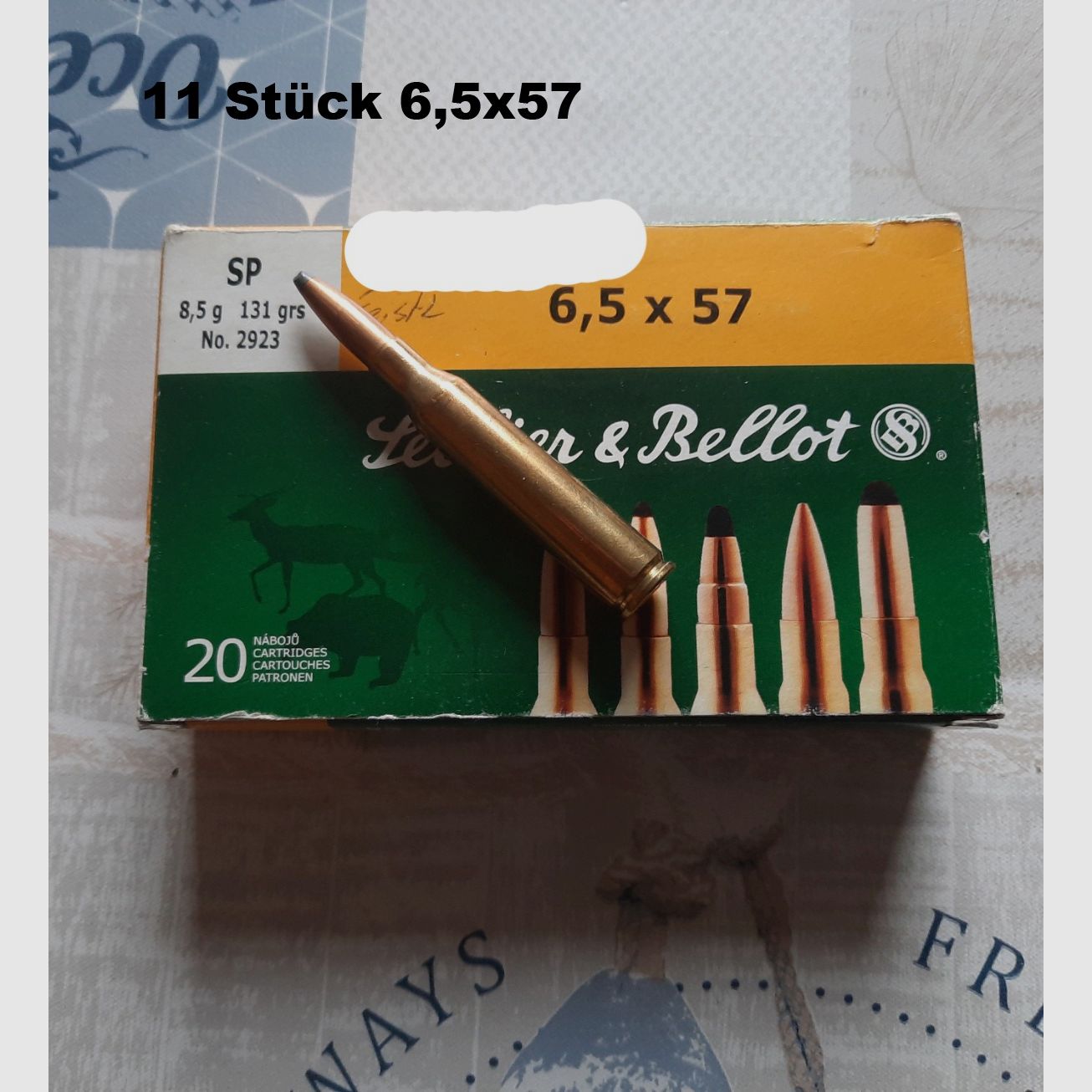 Restbestand Patronen Kaliber 6,5x57 von S&B kostenlos abzugeben