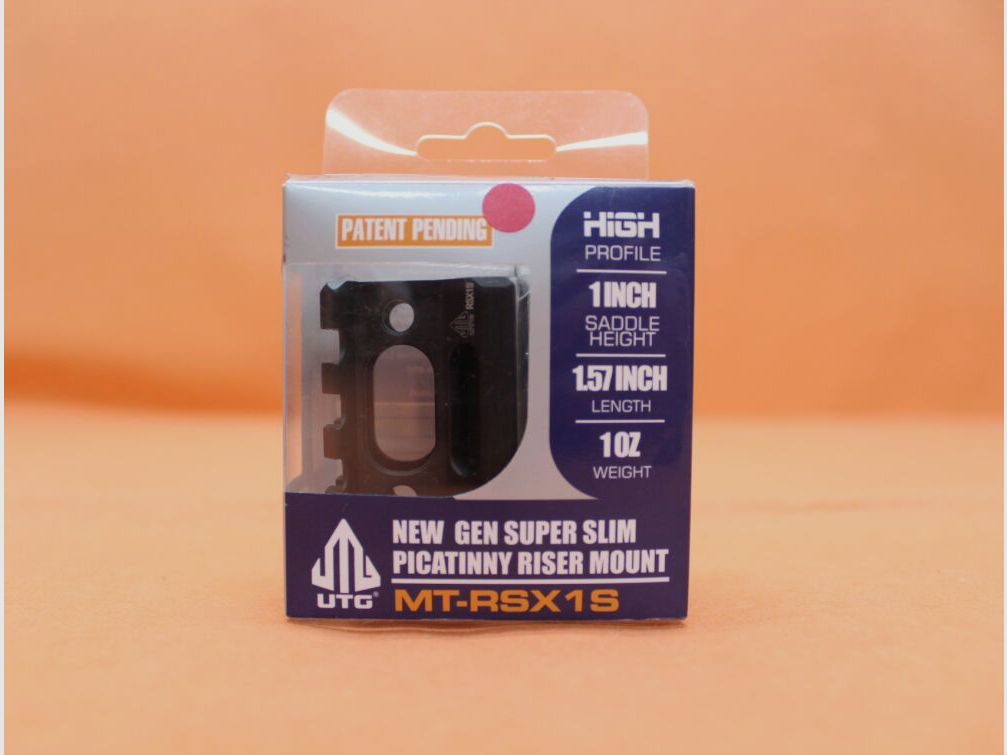 UTG - Leapers UTG Super Slim Picatinny Riser Mount (MT-RSX1S) Erhöhung für Picatinnyprofil, BH=25mm/ BL=40mm