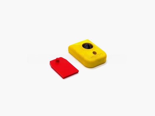 DPM MFPY-GL-1 Magazine Floorplate with Car Glass Breaker for GLOCK 9mm-.40S&W-357Sig Polymer Yellow