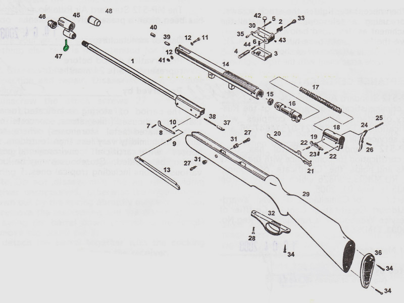 Kornblatt fĂĽr Luftgewehr Baikal IJ 512, Ersatzteil