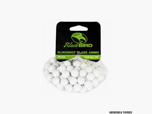 BLACKBIRD – STAHLAMMO GLASKUGELN FÜR WURFGERÄT ø9,5mm – 3/8″ (100ST)