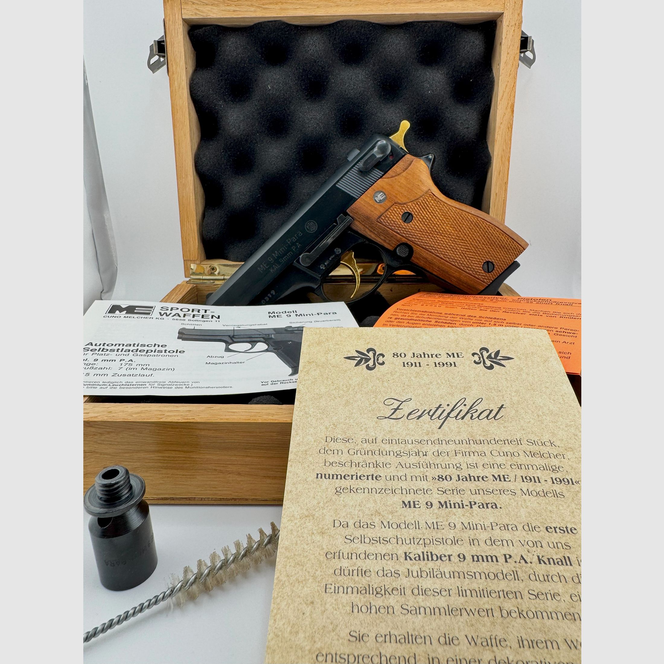 Cuno Melcher ME 9 Mini-Para limitiertes Jubiläumsmodell PTB 479 von 1991 - Rarität !