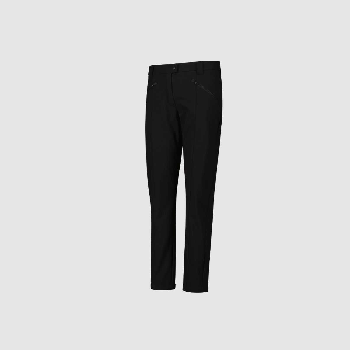 Pantalones Softshell CMP para Mujer con Costura Visible en la Parte Delantera Negra