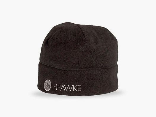 Hawke black fleece Beanie Mütze schwarz