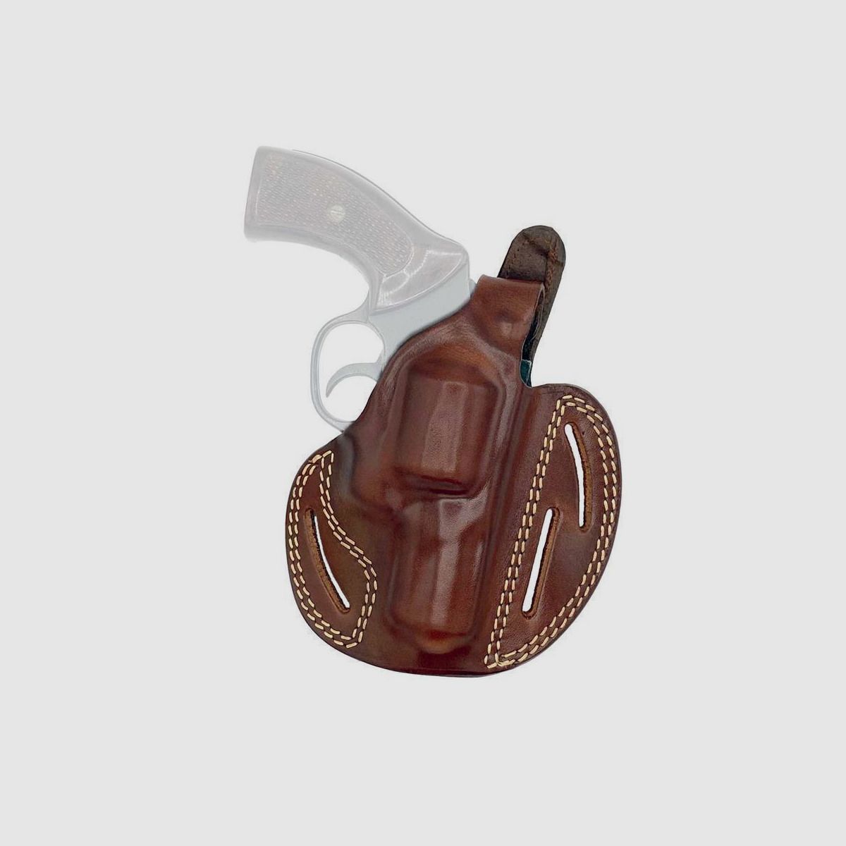 Pancake Holster mit zwei Tragepositionen 2"-2 1/8" J-Frame S&W 31/34/36 Chief Special/37/442/60,HW 37/88,Röhm RG59 Braun Linkshänder