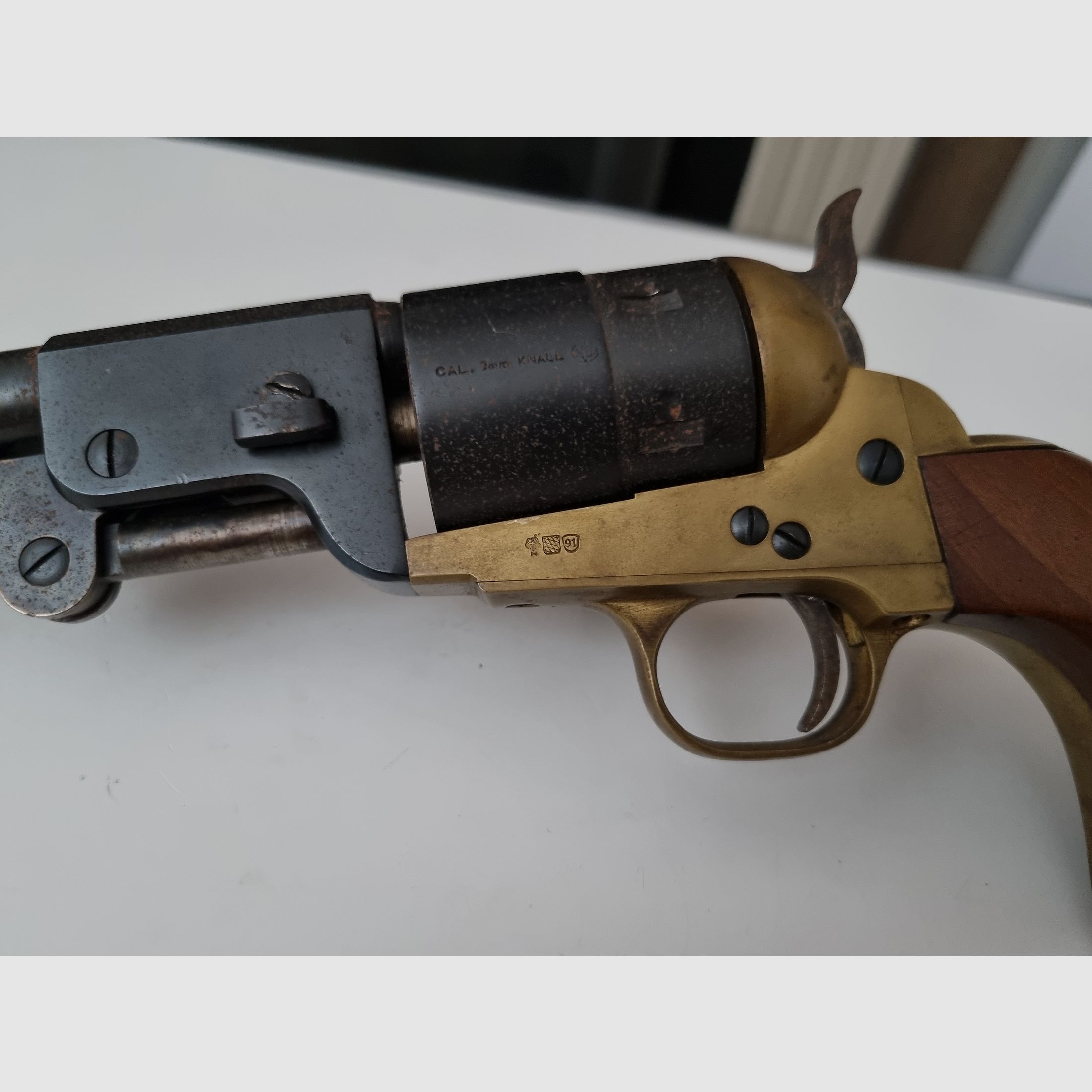 Western Navy 1851 9mm Knall Seltener Neumann Umbau PTB 357/2 
