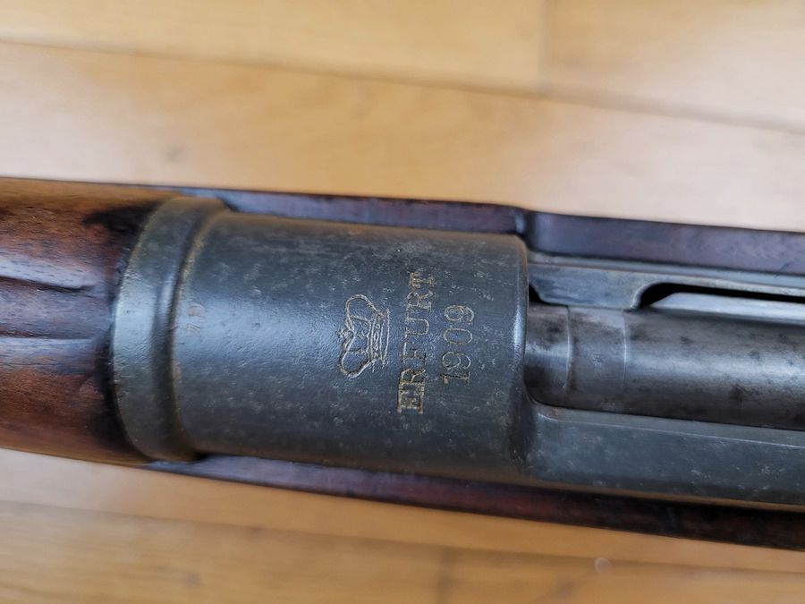 Schöne Büchse Kar 98 « AZ » – Waffen der Reiter und Sturmtruppen 14-18 – 7,92×57 – Erfurt 1909 – 20. Ulanen-Regiment – TBE, Bild 21 von 29