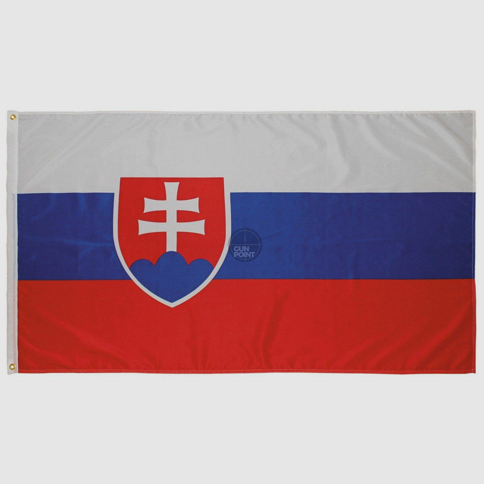 Drapeau, Slovaquie, Polyester, 90 x 150 cm