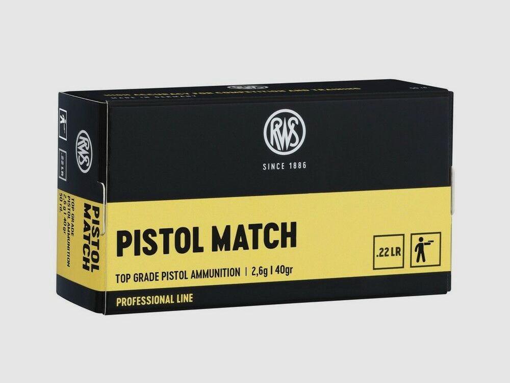 RWS 40grs Pistol Match 50STK .22lr