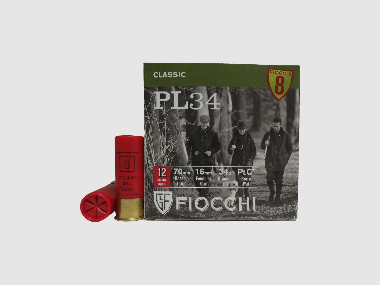 Fiocchi PL 34 Patronen Kal. 12/70 34 g Blei 8