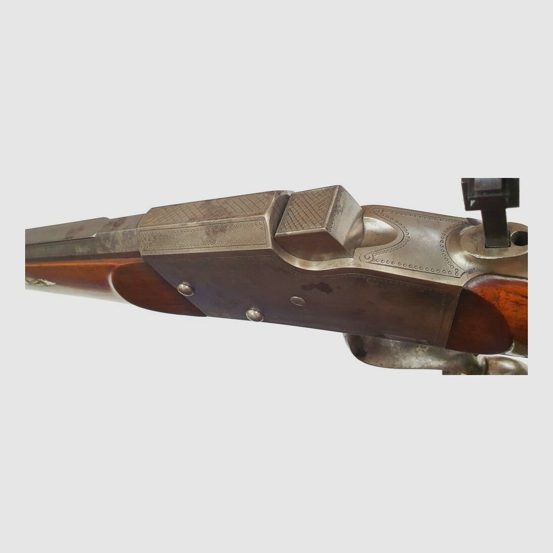 Armero desconocido Mannheim rifle de tiro raro de cerrojo