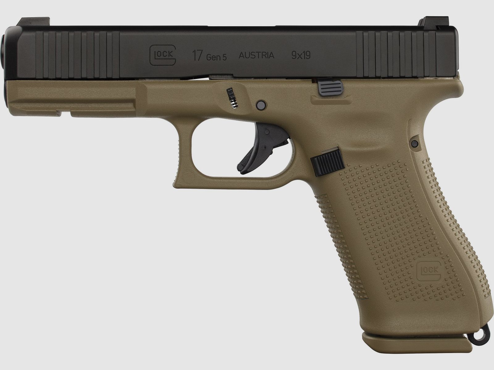 GLOCK pistol G17 GEN5/FS 9mm Luger 4.5″/11.4 cm FR/Coyote, image 1 of 2