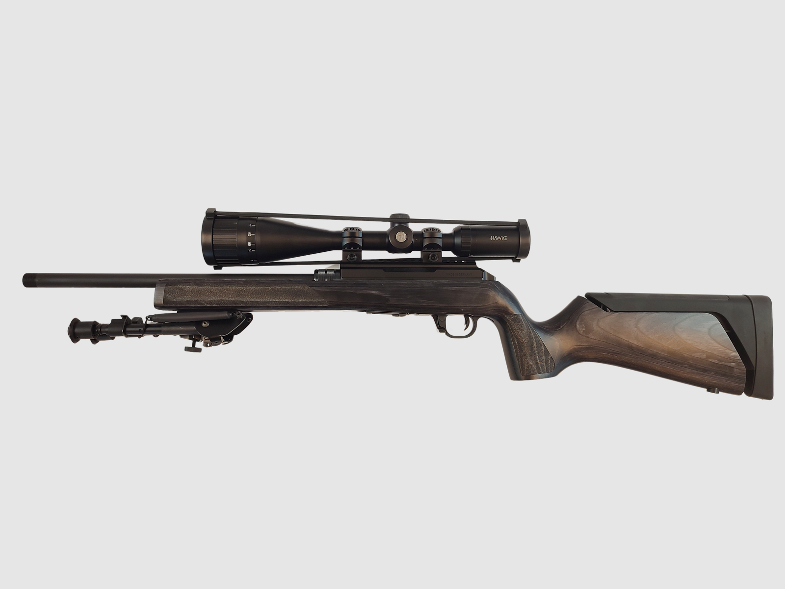 HÄMMERLI ARMS Force B1 22 Schichtholzschaft LL41cm .22 lfB mit Hawke 4-12x40 & Zweibein, Bild 2 von 2