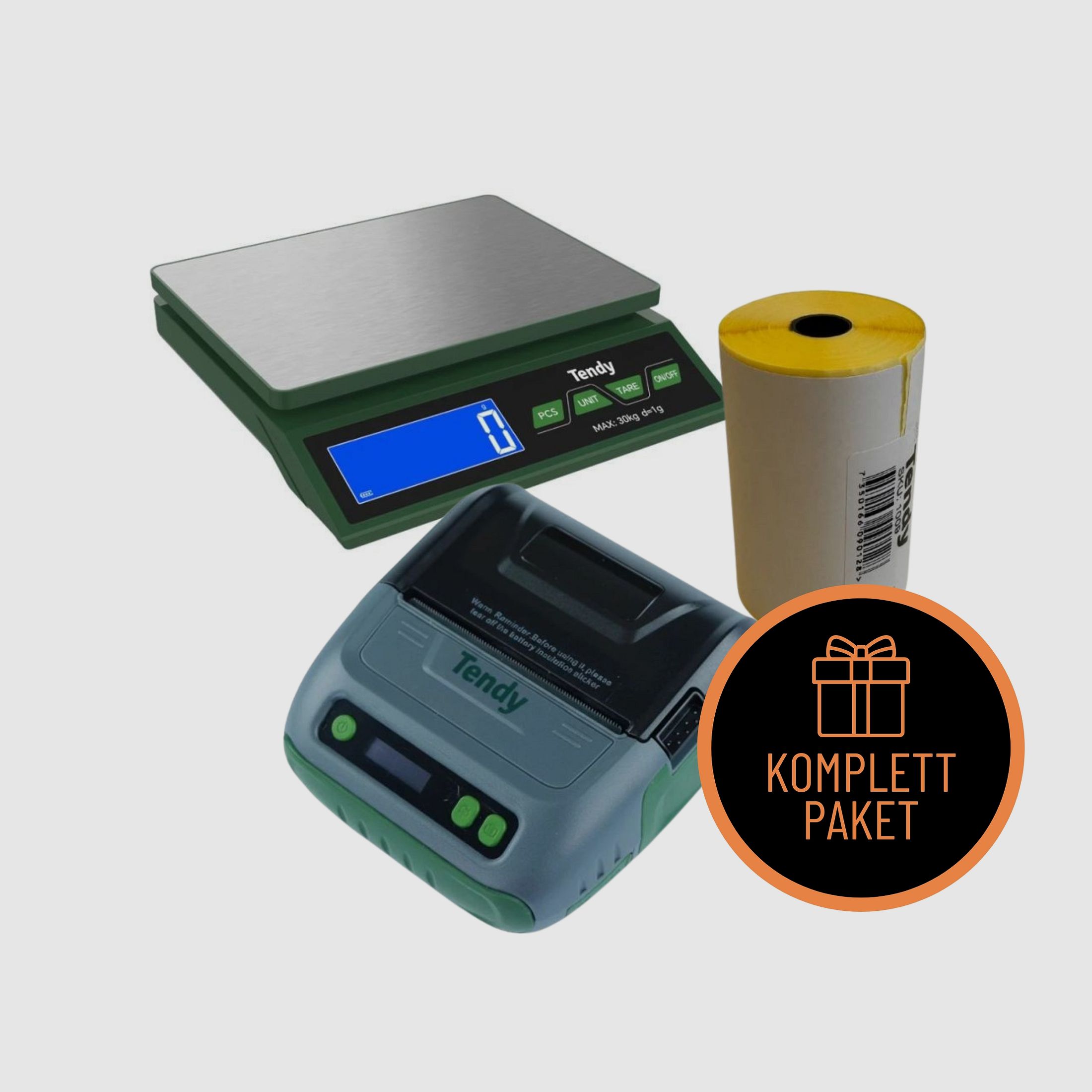Tendy Wildbretverarbeitung Set 1 (Tischwaage + Etikettendrucker inkl. Etiketten)