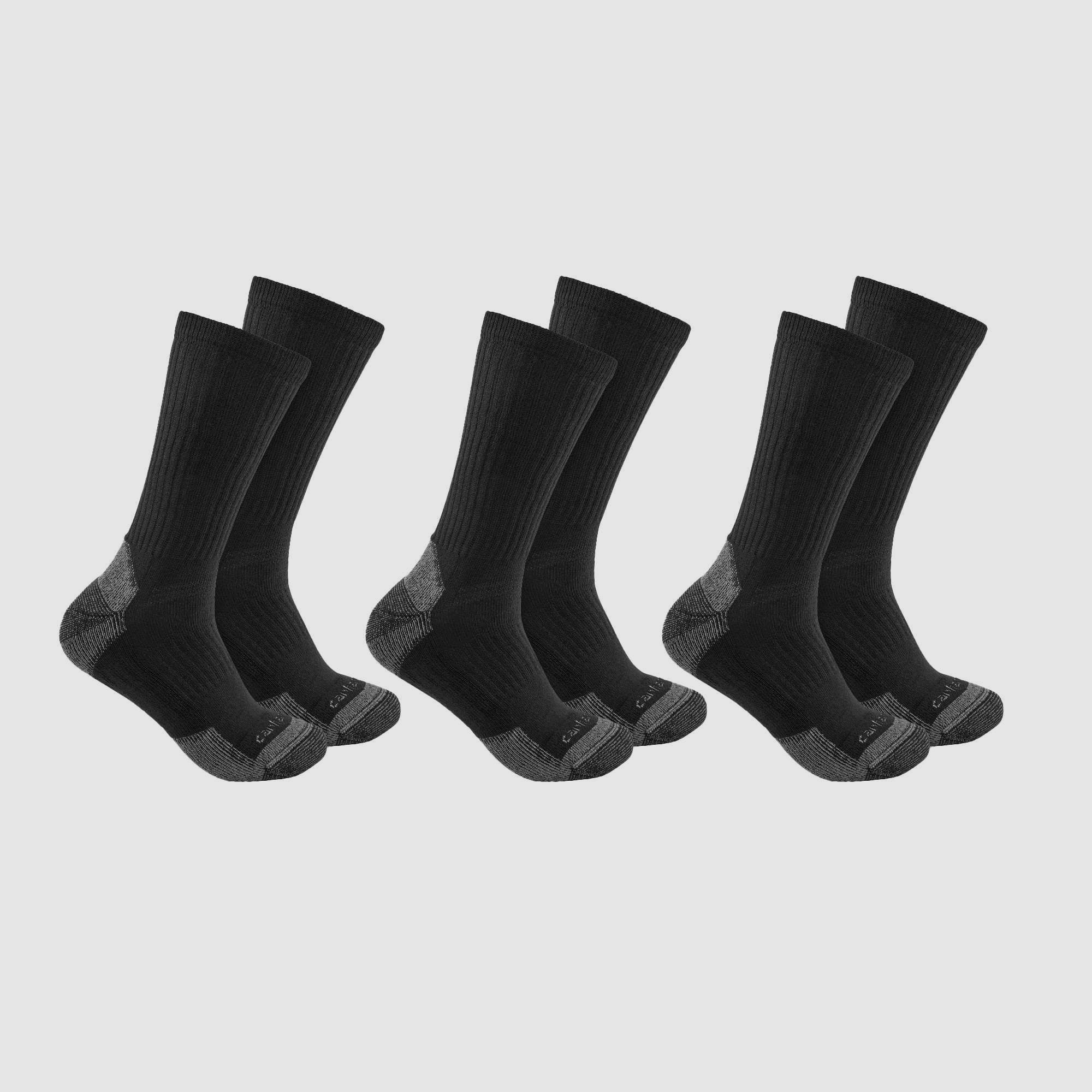 Carhartt Crew Socks 3-Pack Men Black XL