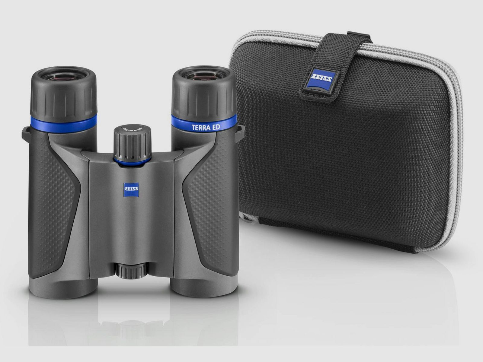 ZEISS Terra ED Pocket 10x25 binocolo con tracolla e custodia nero-grigio