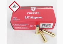 Cartuchos de revólver Fiocchi .357 Magnum TM SJSP 158 grs