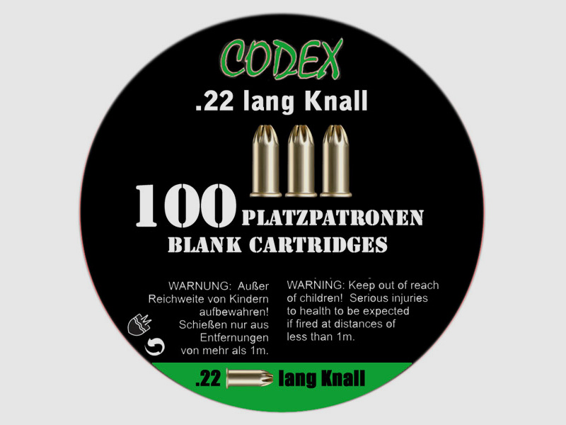 Codex blank cartridges - blank cartridges .22 long 50 pieces