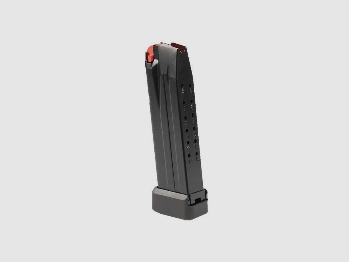 MAGAZIN 15+2 CPS Q5, Q4, PPQ WALTHER 9X19, VERLÄNGERUNG MAGAZIN STAHL - SCHWARZ