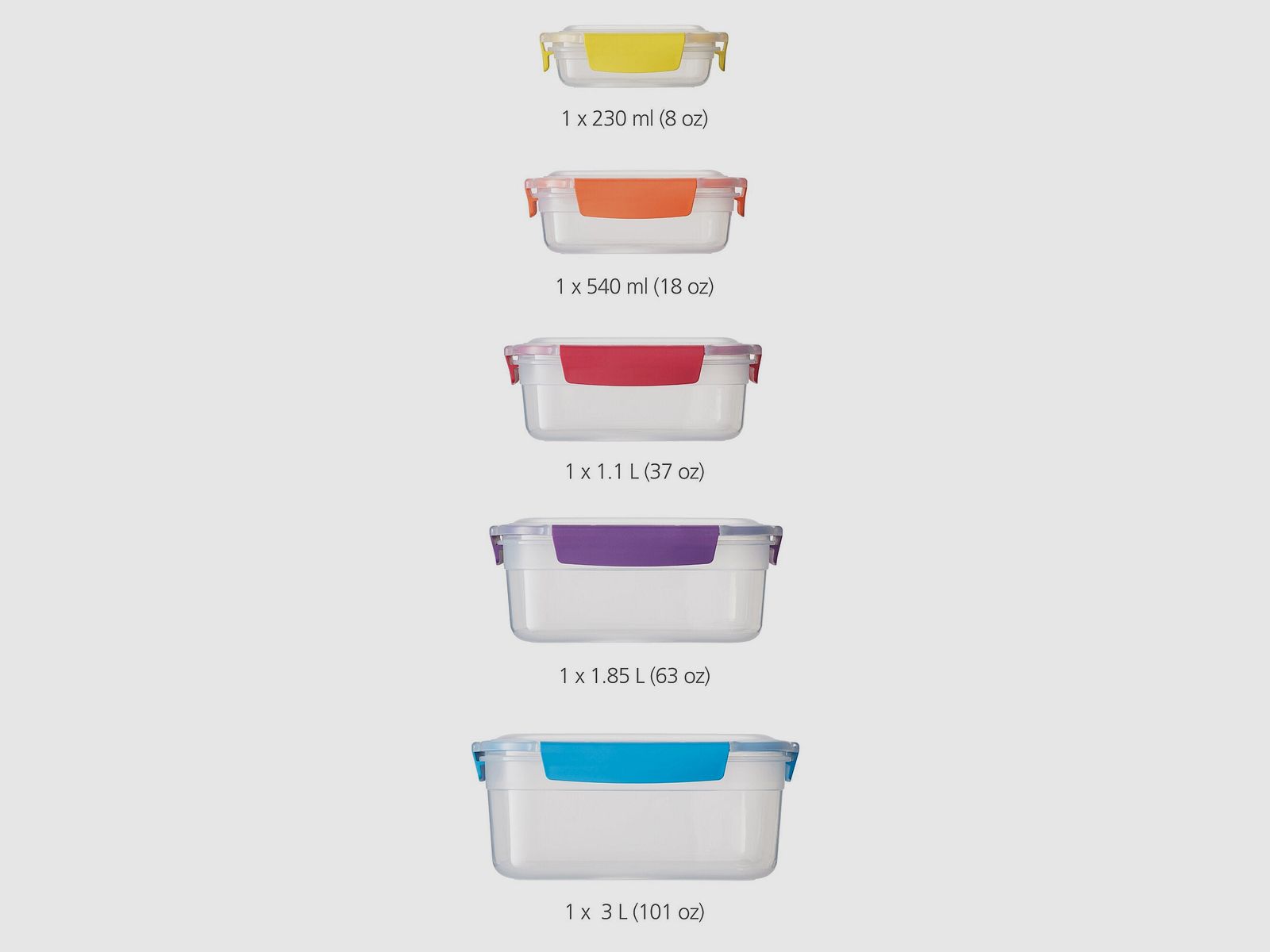 Set di contenitori per alimenti Nest™ Lock, immagine 3 di 5