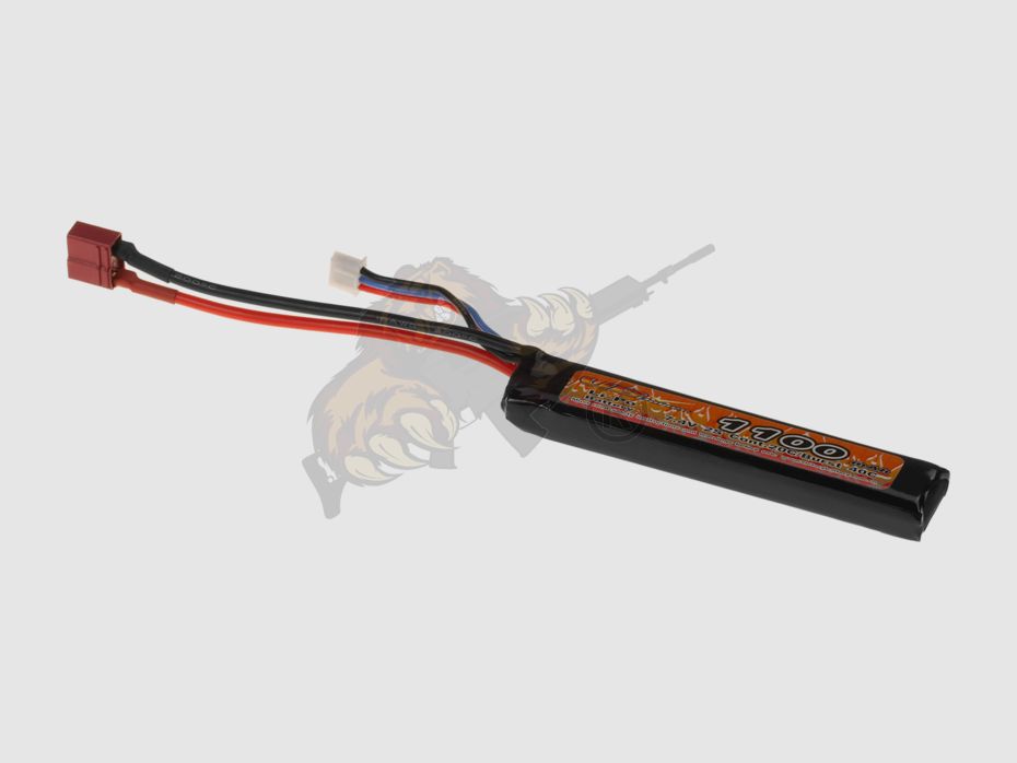 LiPo 7.4V 1100mAh 20C Stock Tube Type T-Plug - VB Power