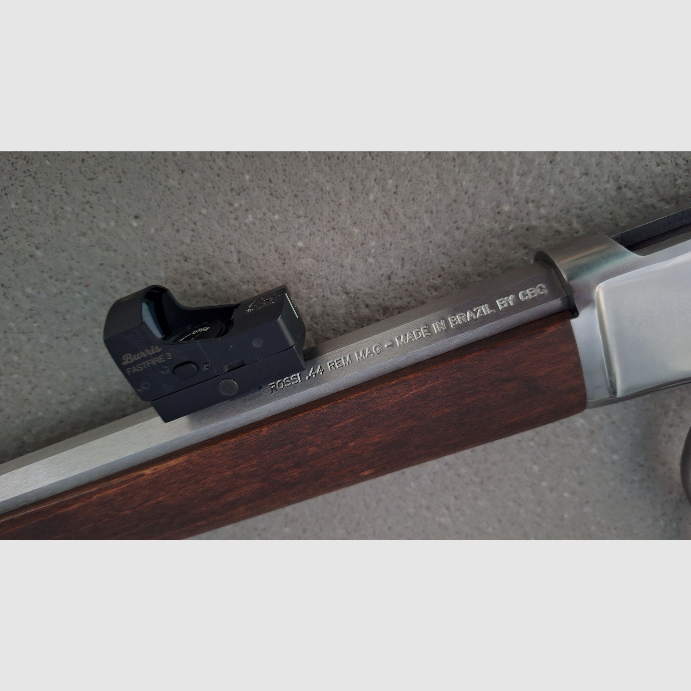 Puma Octagonal, Rossi .44 Magnum 24 inch stainless con Burris Fastfire 3