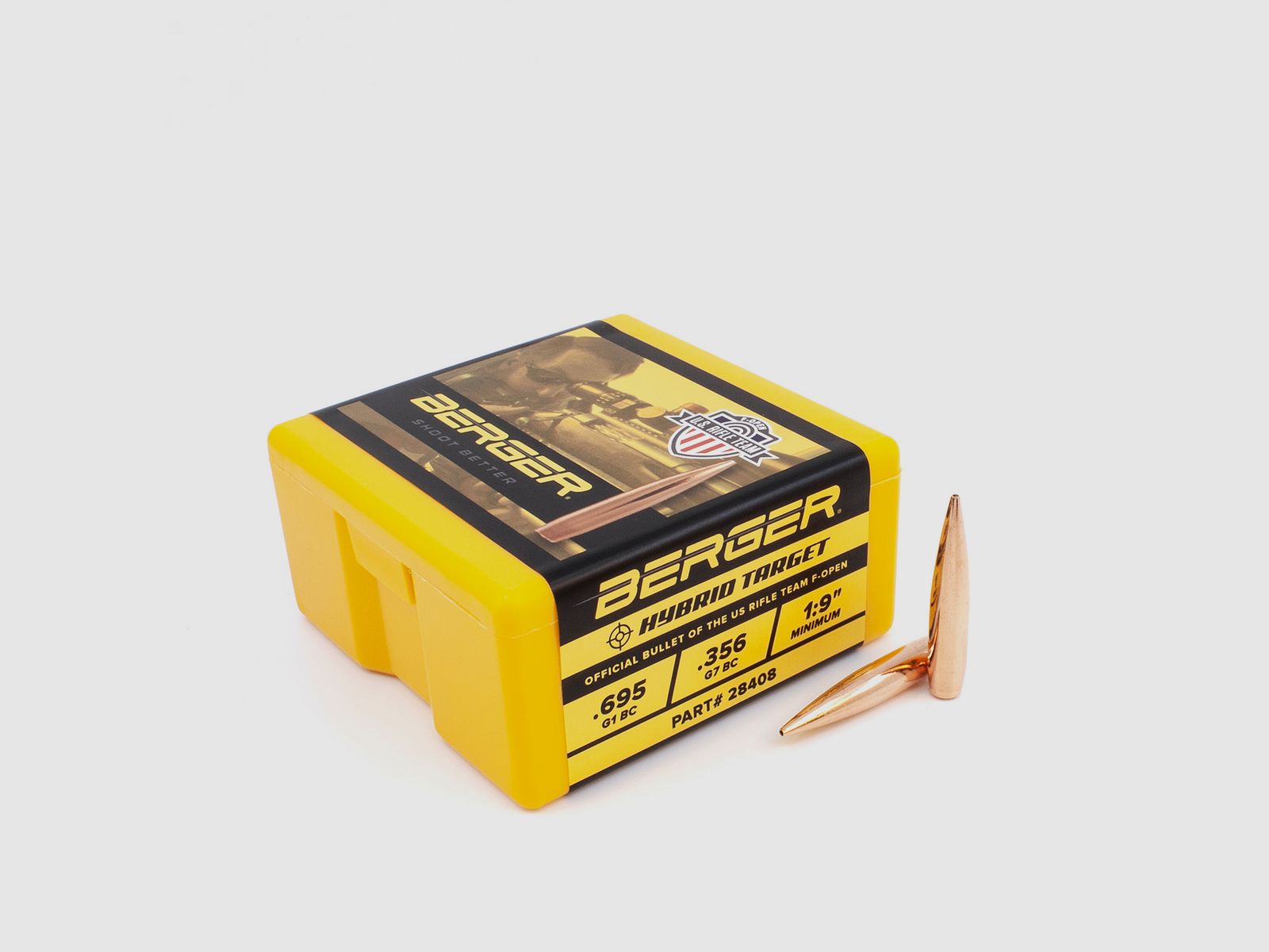 Proiettile Berger 7mm/.284 F-Open Hybrid Target 184GR 100 Pezzi