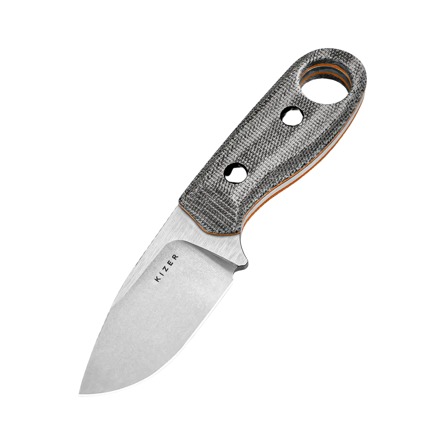 Kizer Beaver Nitro-V Black Micarta & Orange G10