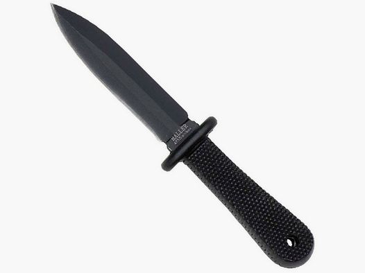 Neckknife schwarz Gummigriff einseitig geschliffen