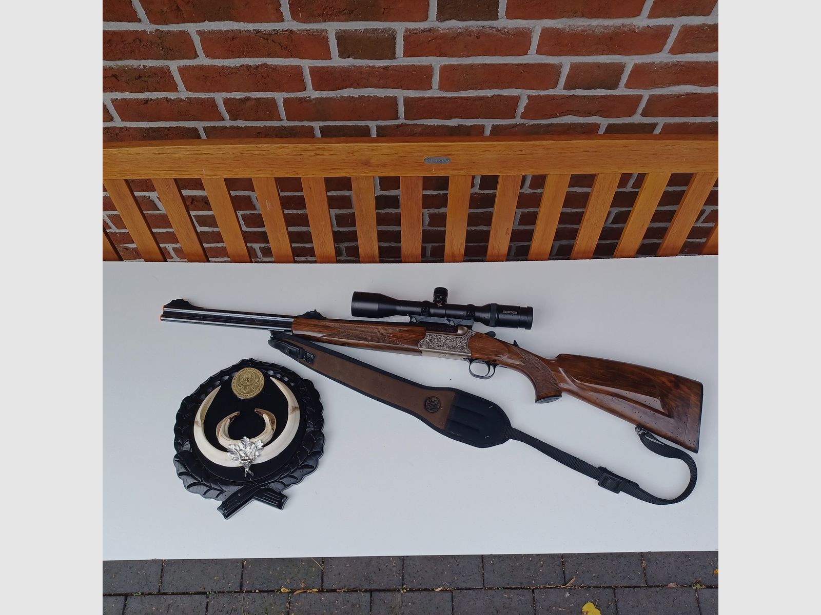 Heym B 26 double rifle cal. 8/57 IRS with Swarowski Habicht 1.5 - 6 / 42.