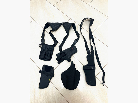 ••• Holster - Lot / 4x Cordura - Pistol holster •••