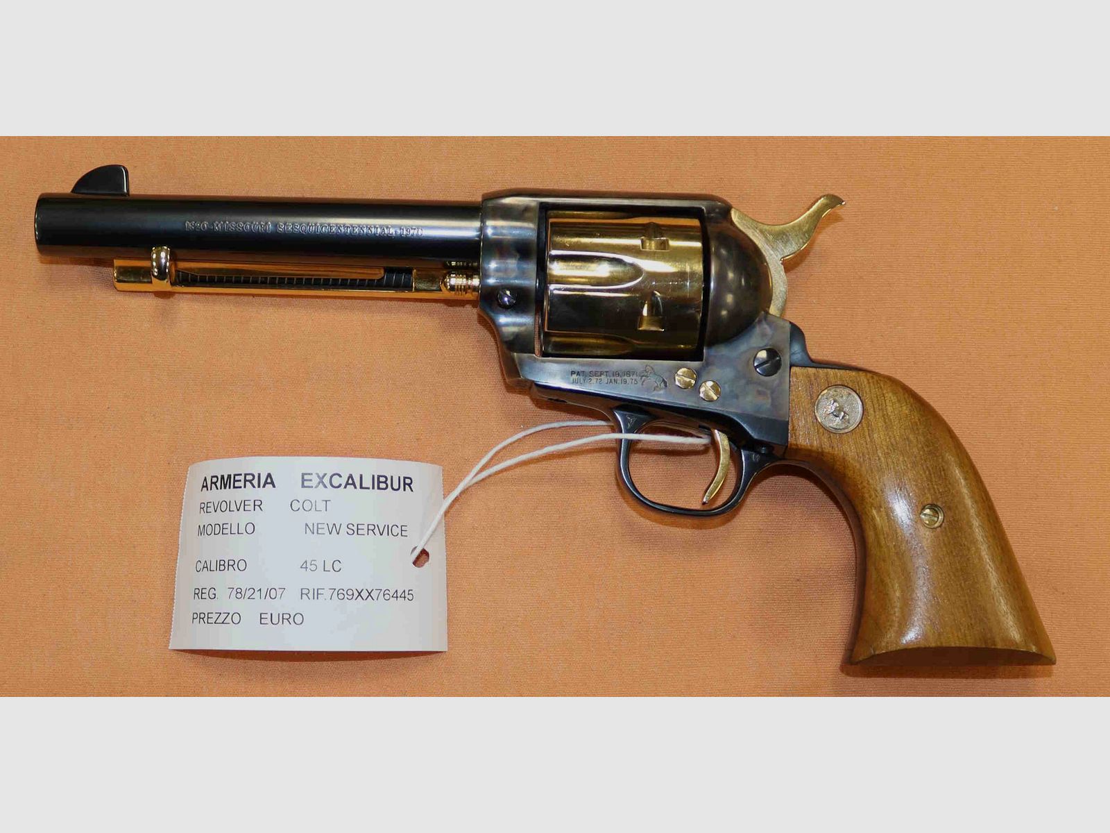 Colt Model SA Commemorative Revolver .45LC, image 1 of 10