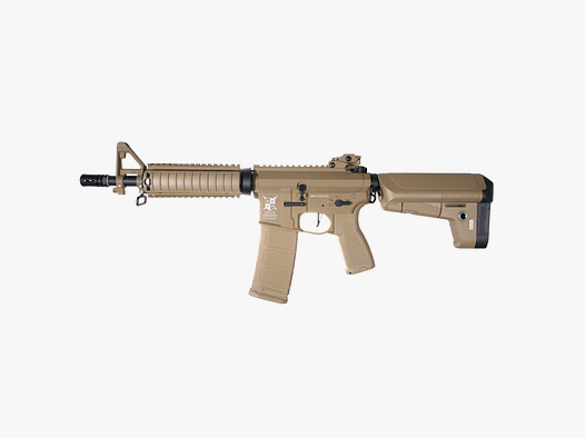 AR15 CQB-R ALPHA Métal Complet Delta Armory Tan S-AEG Fusil Airsoft Libre à partir de 18 Ans