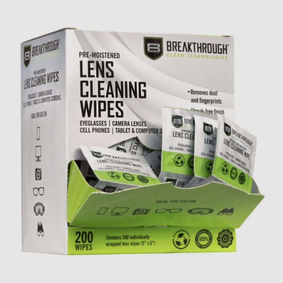 BREAKTHROUGH toallitas húmedas para limpiar ópticas, 1 ud