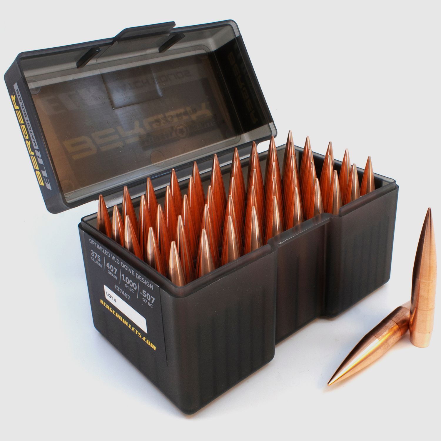 Berger Geschoss .375 ELR Match Solid Bullets 407GR 50 Stück